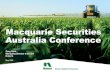 Macquarie Securities Australia Conference ·  · 2016-05-05Macquarie Securities Australia Conference Greg Hunt , Managing Director and CEO Nufarm May, ... No representation or warranty,