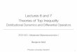 Lectures 6 and 7 Theories of Top Inequalitymoll/ECO521_2016/Lectures6_7_ECO521.pdfLectures 6 and 7 Theories of Top Inequality Distributional Dynamics and Differential Operators ECO521:Advanced