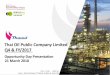 Thai Oil Public Company Limited Q4 & FY/2017setlive.thailivestream.com/data-file/events/pdf/210318125942... · Capacity: 120 KTA COD: 2016 ... plant maintenance and unplanned shutdown