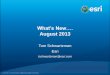 What’s New…. - Harvard University · What is new in ArcGIS 10.2 for Server What’s New…. August 2013 Tom Schwartzman Esri tschwartzman@esri.com . ArcGIS 10.2 for Desktop 