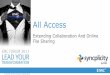 All Access - Dell EMC Access Extending ... collaboration MRD/PRD development and distribution Engineering product quality and SOP documents Security and certification