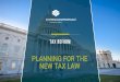 PLANNING FOR THE NEW TAX LAW - citrincooperman.com€¦ · o NOL deduction o 20% pass-through ... (“AMT”) repealed. ... • The exceptions to the $1 million deduction limitation