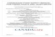 CANADAGAP FOOD SAFETY MANUAL FOR FRESH FRUITS AND VEGETABLES · 24.1 Site-Specific HACCP Plan ... B Chlorination of Water for Fluming and Cleaning Fresh Fruits and Vegetables and