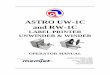 ASTRO UW-1C and RW-1C UW-1C and RW-1C LABEL PRINTER ... Install 1 washer/spacer on both of the remaining 2 feet and reinstall on Printer. ... Proper alignment of the Unwinder, 
