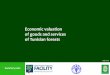Economic valuation of goods and services of … The valuation of goods and services of forest ecosystems and biodiversity and the integration of their value in policy making are among