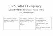 GCSE AQA A Geography · GCSE AQA A Geography Case Studies to help you revise for the Unit Human paper. One question ... Since October 2015, 