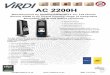 AC 2200H Technical Specification Brochure - REDOFFICE€¦ ·  · 2016-08-09AC 2200H Manufactured by UNIONCOMMUNITY Co. Ltd (South Korea) ViRDI is an award winning range of integrated