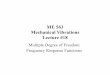 ME 563 Mechanical Vibrations Lecture #18 - Purdue …deadams/ME563/lecture1810.pdf · ME 563 Mechanical Vibrations Lecture #18 Multiple Degree of Freedom Frequency Response Functions