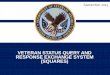 VETERAN STATUS QUERY AND RESPONSE … IS SQUARES? SQUARES: Status Query and Response Exchange System Allows HMIS CoC or SSVF Grantee Repository users to instantaneously