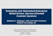 Enterprise and Networked Enterprise Model Driven, Service ... · – Business and technology contracts / service level agreements – Mapping business services to technology services