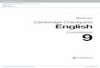 Cambridge Checkpoint English - Assets - Cambridge University Press 978-1-107-66748-8 â€“ Cambridge Checkpoint English Marian Cox ... The Cambridge Checkpoint English course covers