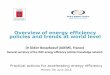 Overview of energy efficiency policies and trends at world ... · Overview of energy efficiency policies and trends at world level ... Each case study summarized into the overall