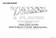 X-Men - Arcade - Manual -   X-Men - Arcade - Manual -   Author:   Subject: Arcade game manual Keywords: MAME Arcade 1992 Konami system game manual