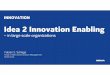Idea 2 Innovation Enabling - ISPIM Innovation Forumforum.ispim.org/wp-content/uploads/sites/13/Schlage_Presentation.pdfINNOVATION Idea 2 Innovation Enabling – in large scale organizations