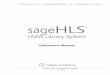 Operations Manual - Sage Science | Automated DNA Size ...€¦ · 1.5 Reagents Used ... 8.2.1 HMW DNA Extraction: NEB ... Use the SageHLS only as indicated in this operations manual