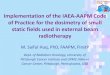 Implementation of the IAEA-AAPM Code of Practice for the …€¦ ·  · 2018-05-07Implementation of the IAEA-AAPM Code ... • Follow TRS-398 CoP or AAPM TG-51 or equivalent protocol