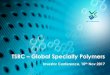 TSRC Global Specialty Polymers experiences Deep ... Panipat, IND ESBR JV* ... Plastic modification & Compounds for consumer goods / Industrials / Automotive /W&C …