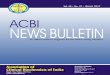 ACBI NEWS BULLETIN - acbindia.orgacbindia.org/ACBI NEWS - March 2017.pdfAdvertisement rates for ACBI News Bulletin 37 ... Research Training and Travel Fellowship from WHO/UNDP/World