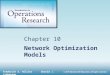 Network Optimization Models - Welcome - The Citadel - …macs.citadel.edu/zhangli/Courses-Taught/F… · PPT file · Web view · 2014-09-11Network consists of a set of points and