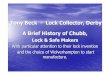 Tony Beck - Lock Collector, Derby A Brief History of Chubb, · Tony Beck - Lock Collector, Derby A Brief History of Chubb, Lock & Safe Makers With particular attention to their lock