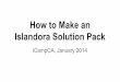 Islandora Solution Pack How to Make an to make a...Islandora Solution Pack Drupal module, which defines: Forms for ingesting objects Functions for creating derivatives Themes for rendering