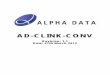 AD-CLINK-CONV - Alpha Data user manual.pdf · AD-CLINK-CONV (v1.1 - 27th March 2012) 1 Introduction The AD-CLINK-CONV is a compact assembly with a single PCB containing a …