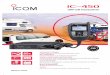 uhF CB transceiver - Icom Australia€¦ · 80 CB Channels plus up to 35 Receive only Channels. ... RX stand-by 500 mA RX Maximum audio 1500 mA TX (5 W) ... uhF CB transceiver