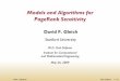 Models and Algorithms for PageRank Sensitivityceick/DM/gleich-2009-defense.pdfModels and Algorithms for PageRank Sensitivity David F. Gleich Stanford University Ph.D. Oral Defense