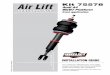 Air Lift Kit 75578 ·  · 2013-09-20If equipped with headlight alignment system, ... If the upper control arm bolt heads face toward the outside of the bracket remove ... Counting