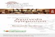16 International Ayurveda Symposium - Ayurveda …€¦ ·  · 2014-07-30 1st International ... Ayurvedic anti-aging medicine for men ... Holistic treatment concepts in erectile