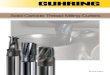 Solid Carbide Thread Milling Cutters - Guhring Inc. · Thread milling cutters by Features and Benefits: Sub-micro grain carbide substrate Longer tool life with tighter tolerances