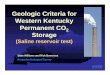 Geologic Criteria for Western Kentucky Permanent … Criteria for Western Kentucky Permanent CO 2 Storage (Saline reservoir test) Dave ... XXX XXX XX XX XXXX XX XX XX X X XX