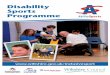 Wiltshire Parent Carer Council Disability Sports · Disability Sports Programme www ... Wiltshire cricket programme 7 Disability rugby programme 7 ... The English Federation OF Disability