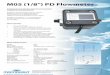 M05 (1/8) PD Flowmeter - omniprocess.se · M05 (1/8") PD Flowmeter ... oval gear flowmeter capable of measuring fluid flows of up to 50LPH ... check after which an individual metrology