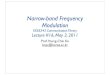 Narrow-band Frequency Modulationelearning.kocw.net/KOCW/document/2011/korea/koyoungchai/...Narrow-Band Frequency Modulation • Narrow-Band FM means that the FM modulated wave has