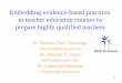 Embedding evidence-based practices in teacher education ... · Embedding evidence-based practices in teacher education courses to ... Student and Professional Success ... • Collaborating
