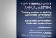 Training seminar on Auditing Sustainable Development Sustainable... · Training seminar on Auditing Sustainable Development ... 2015 Finalized Report and draft action plan. ... new