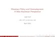 Chapter 7 - crei.cat · Monetary Policy and Unemployment: A New Keynesian Perspective Jordi Galí CREI, UPF and Barcelona GSE April 2015 Jordi Galí (CREI, UPF and Barcelona GSE 