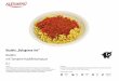 Nudeln „Bolognese Art“ - alex-menue.de · Nudeln „Bolognese Art“ Nudeln mit Tomaten-Hackfleischsauce A,I Allergene: A Glutenhaltiges Getreide und Erzeugnisse, B Krebstiere