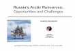 Russia’s Arctic Resources · Anatoly Zolotukhin Russia’s Arctic Resources: Opportunities and Challenges RUSSIAN. GUBKIN STATE. UNIVERSITY. OF OIL AND GAS. Norwegian-Russian Arctic