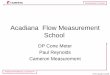 Acadiana Flow Measurement School - AFMS · Cameron Measurement. CMS Copyright Jan2009 ... • Meter is easily manufactured with ANSI 2500# flange ... Slide 1 Author: reynoldspd 