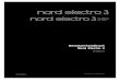 Benutzerhandbuch Nord Electro 3 · Die Vorderseite des Nord Electro 3 ist in die vier Hauptbereiche Organ, Piano, Program und Effects unterteilt. Wir wollen uns einen Überblick