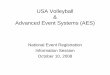 USA Volleyball Advanced Event Systems (AES ... - Aloha … Notes.pdf · USA Volleyball & Advanced Event Systems (AES)Advanced Event Systems (AES) National Event Registration Information