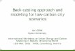 Back-casting approach and modeling for low-carbon city ... · Back-casting approach and modeling for low-carbon city scenarios ... Socio-economic indicators