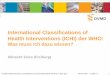 International Classifications of Health Interventions ... · 2. DVMD Frühjahrssymposium „Klassifikationen und Gesundheitsstatistik, Duisburg, 2. März 2018 Albrecht Zaiß DVMD