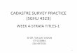 CADASTRE SURVEY PRACTICE (SGHU 4323)fght.utm.my/tlchoon/files/2015/12/4-Strata-Titles-1-1.pdf · CADASTRE SURVEY PRACTICE (SGHU 4323) ... Malaysia on 1st January 1966 by the National