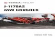 R J-1170AS JAW CRUSHER - vanlaeckegroup.com · The NEW J-1170AS jaw crusher provides the flexibility of a crushing ... This aggressive machine features a detachable on-board sizing