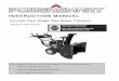 24 inch Two Stage Gas Snow Thrower - POWER SMART Snow...INSTRUCTION MANUAL 24 inch Two Stage Gas Snow Thrower Model # DB7103-24 Have product questions or need technical support? Please