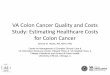 VAVACancer ColonColon Cancer Quality andand … · VAVACancer ColonColon Cancer Quality andand. CosCosttss Study:Study:EsEstimatimatingting HealthcHealthcararee CosCosttss fofoforrr