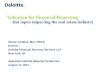 Valuation for Financial Reporting - Appraisal Institute for Financial Reporting ... (per SFAS 141R) ... • Apply the investment property entity presentation and disclosure requirements